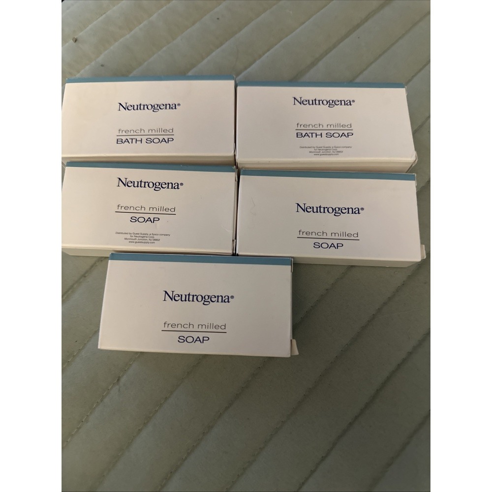 Lot of 5‎ Brand New NEUTROGENA French Milled BATH .8oz Soap Boxed Fresh